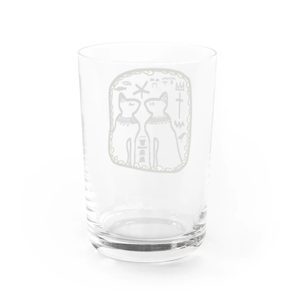 りんとくろの猫の神様バステト Water Glass :back