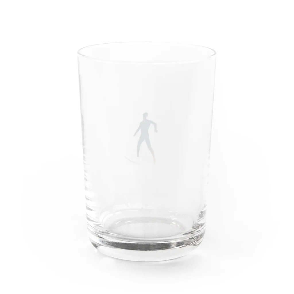 REN723のワンポイントサーファー Water Glass :back