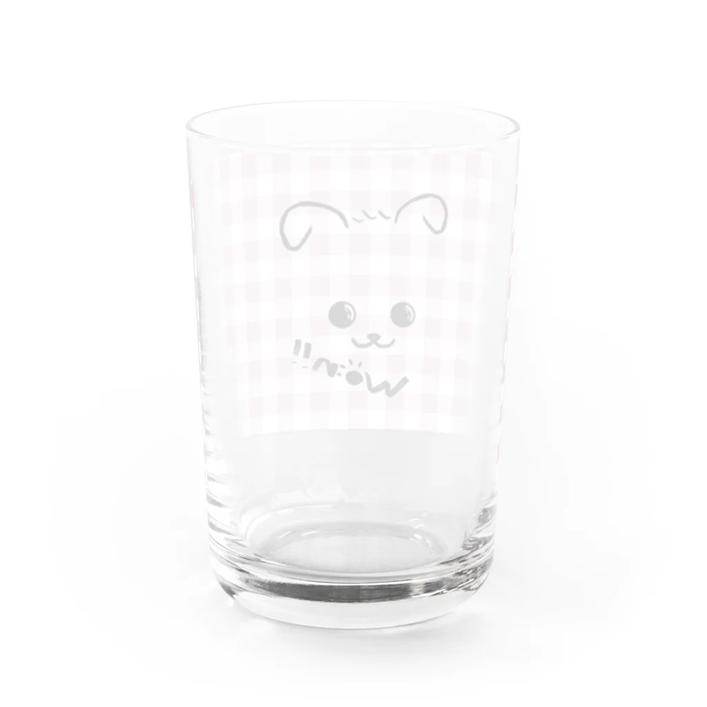 merongのわんこA♡ギンガム Water Glass :back