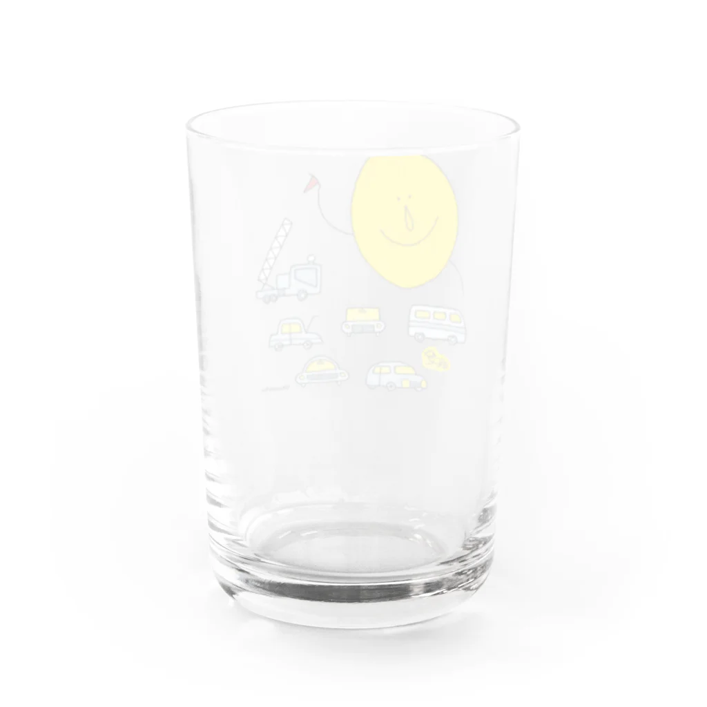 おつきさまのおかいもののおつきさまとくるまたち Water Glass :back