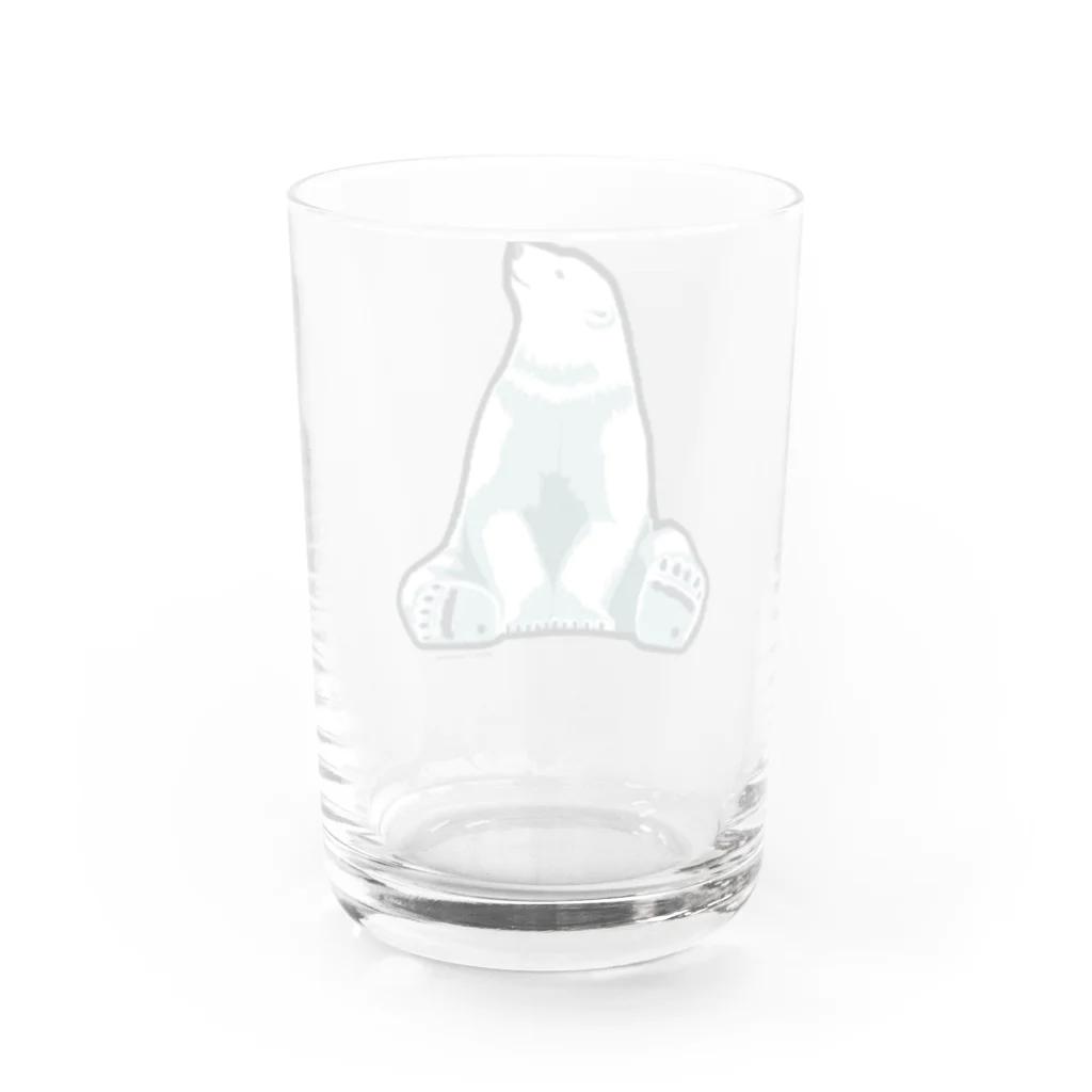 イトシモノのシロクマ ジレンマ　（あお） Water Glass :back