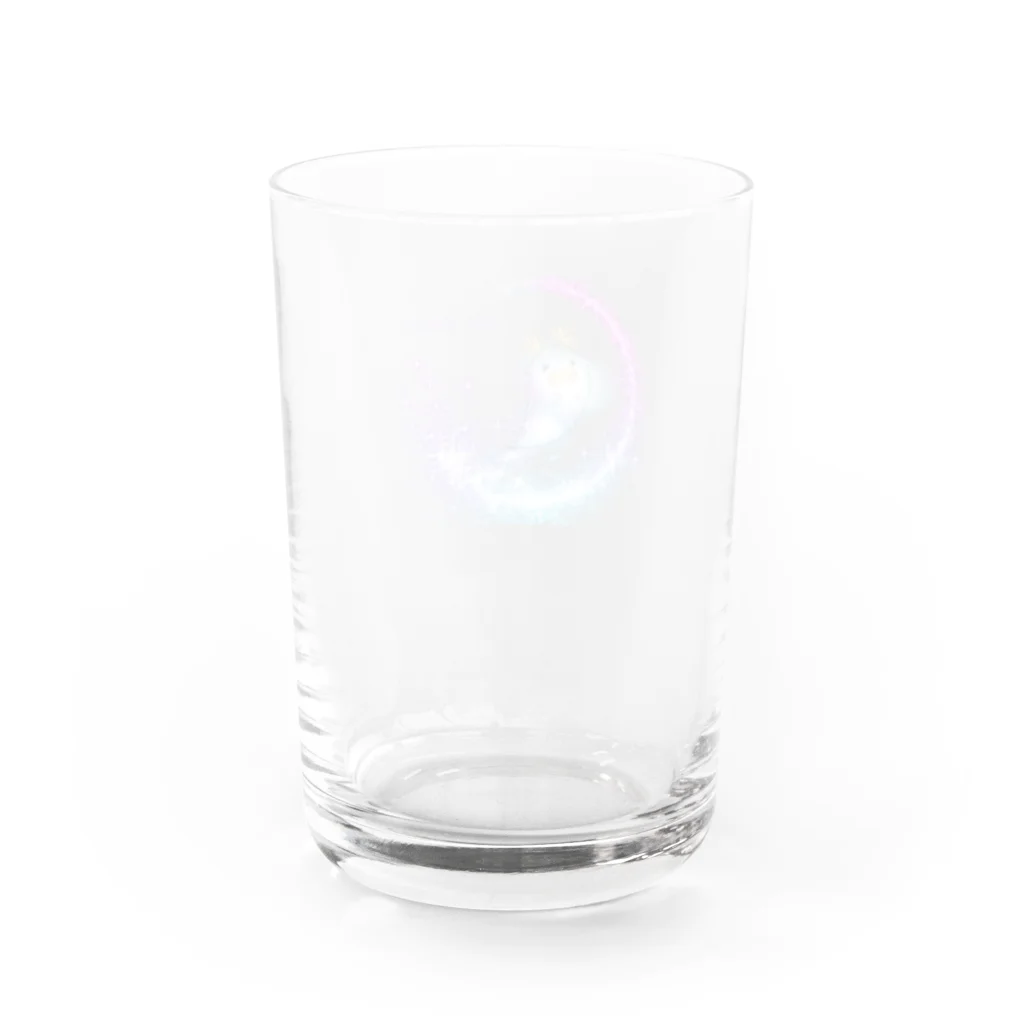 ヤギ屋本舗＊hoe オリジナルイラスト＊のBaby　Dragon　ほわきらver Water Glass :back