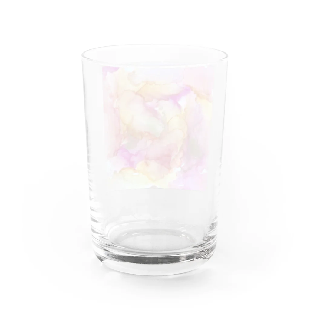Healingcolor art椿のkawaii Water Glass :back