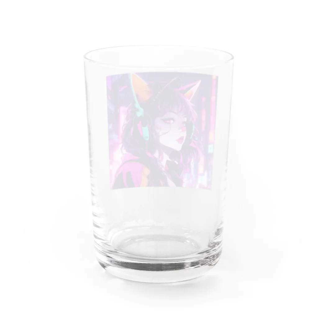 パンクビビッド•ピエロ団のパンクビビッド・ピエロキャット kAsumI Water Glass :back