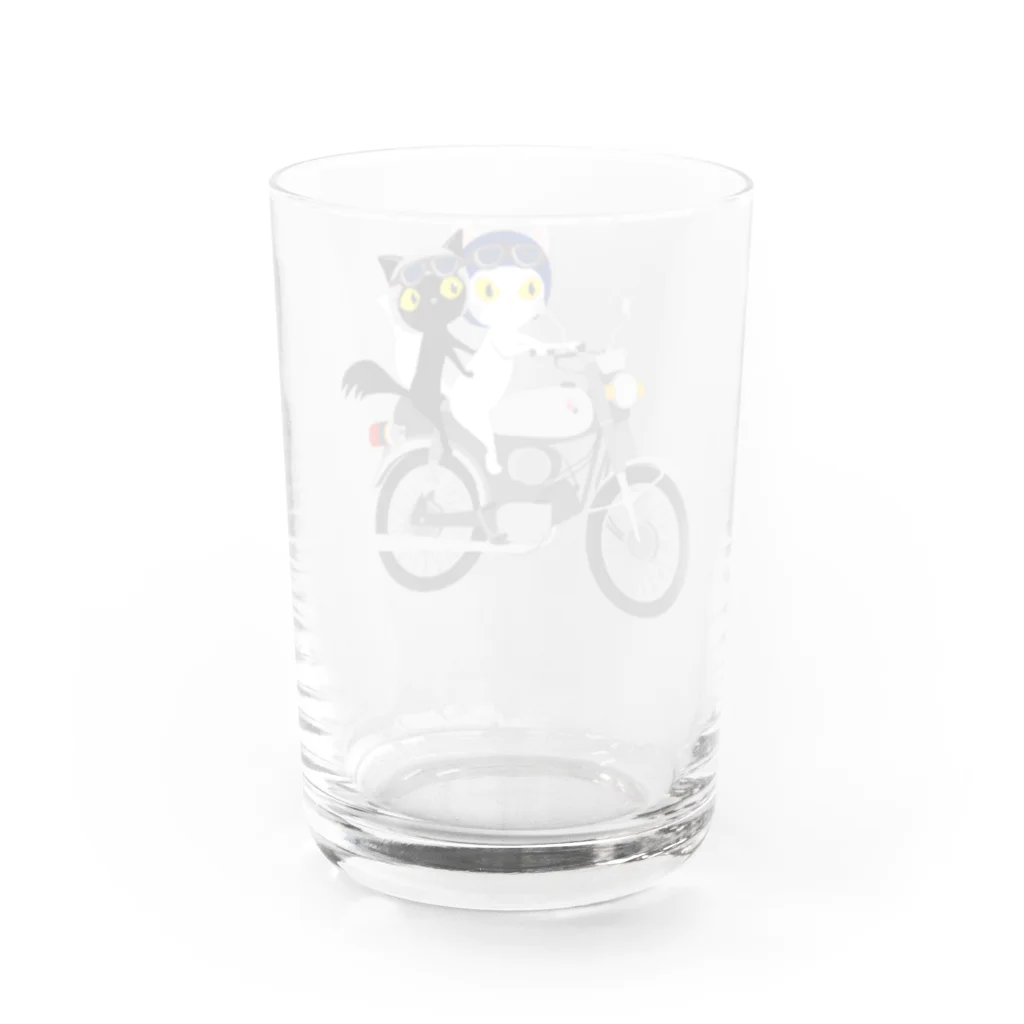 NEKOZOKUのしろねこくろねこバイクツーリング Water Glass :back