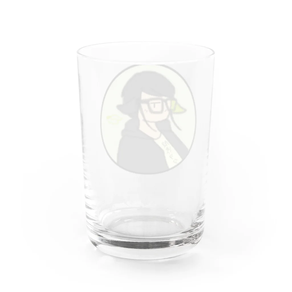 めがねのひとの限界ヲタクのアイコン Water Glass :back