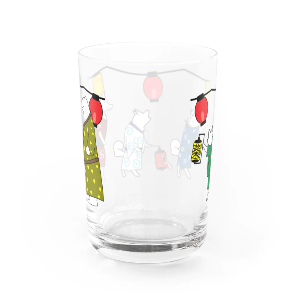 いっぷく処 てんてんの皆でお祭り楽しいな Water Glass :back