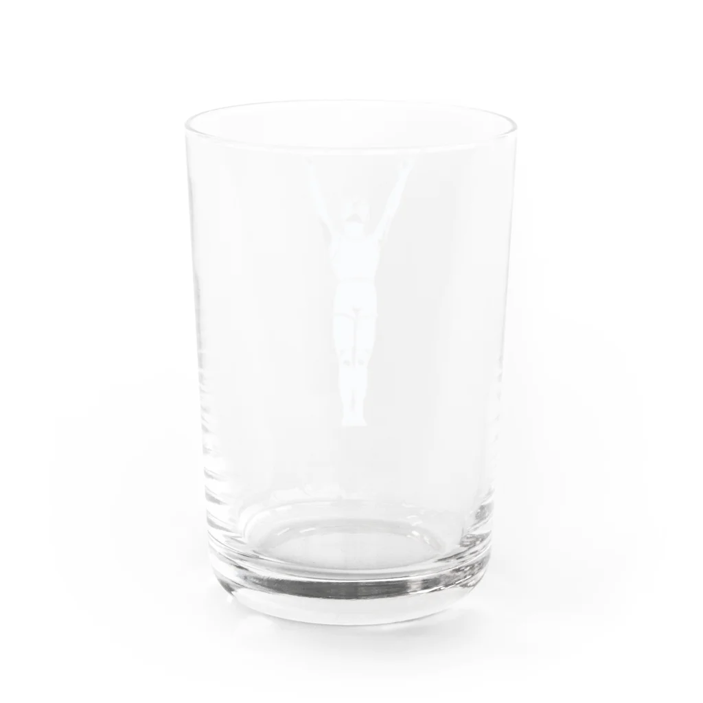 所沢北高校同窓会の飛翔像・正面 Water Glass :back