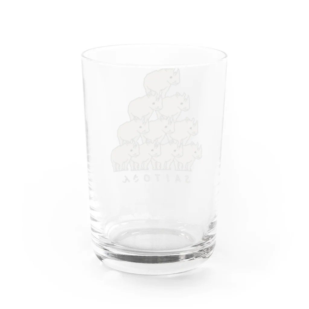 キッズモード某のサイが十匹 さいとうさん Water Glass :back