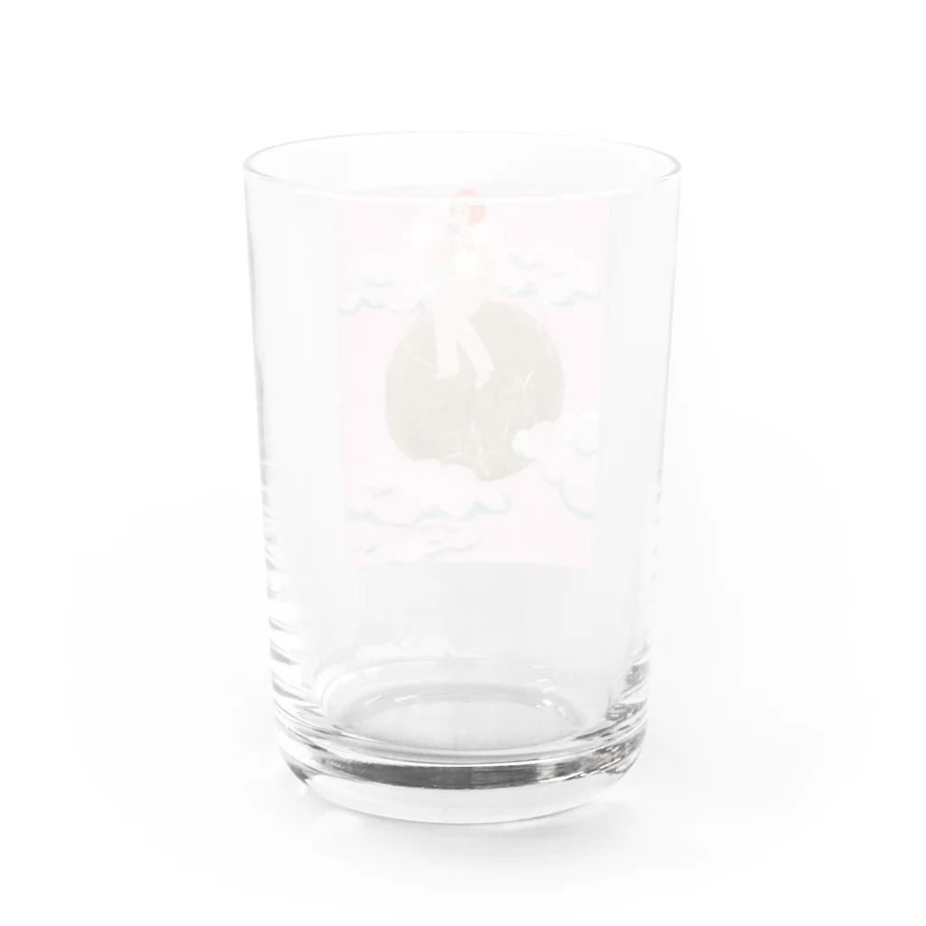 shiwon art worksの眠る前に夢の中でも　ワインを愛する Water Glass :back