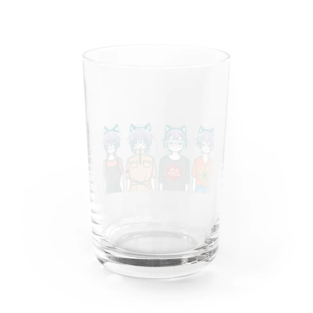 酒丸酔子🐱🍺の夏服の酒丸酔子 Water Glass :back