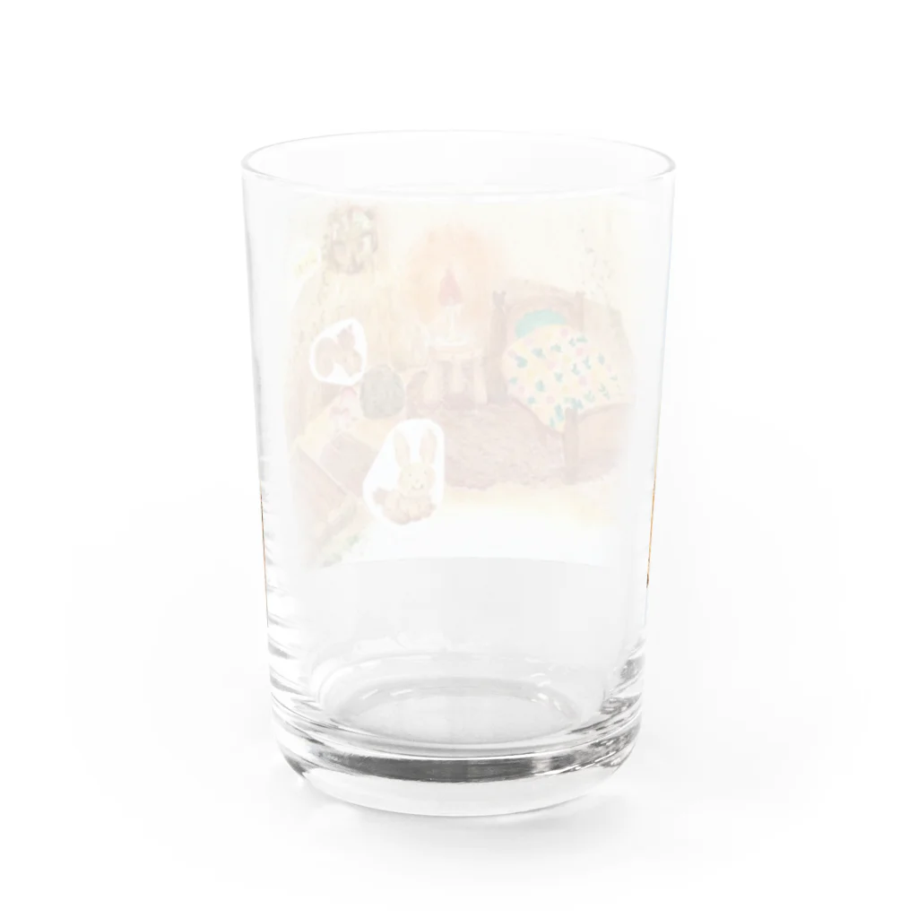 色えんぴつで描く世界🌈のくまちゃんのお部屋 Water Glass :back