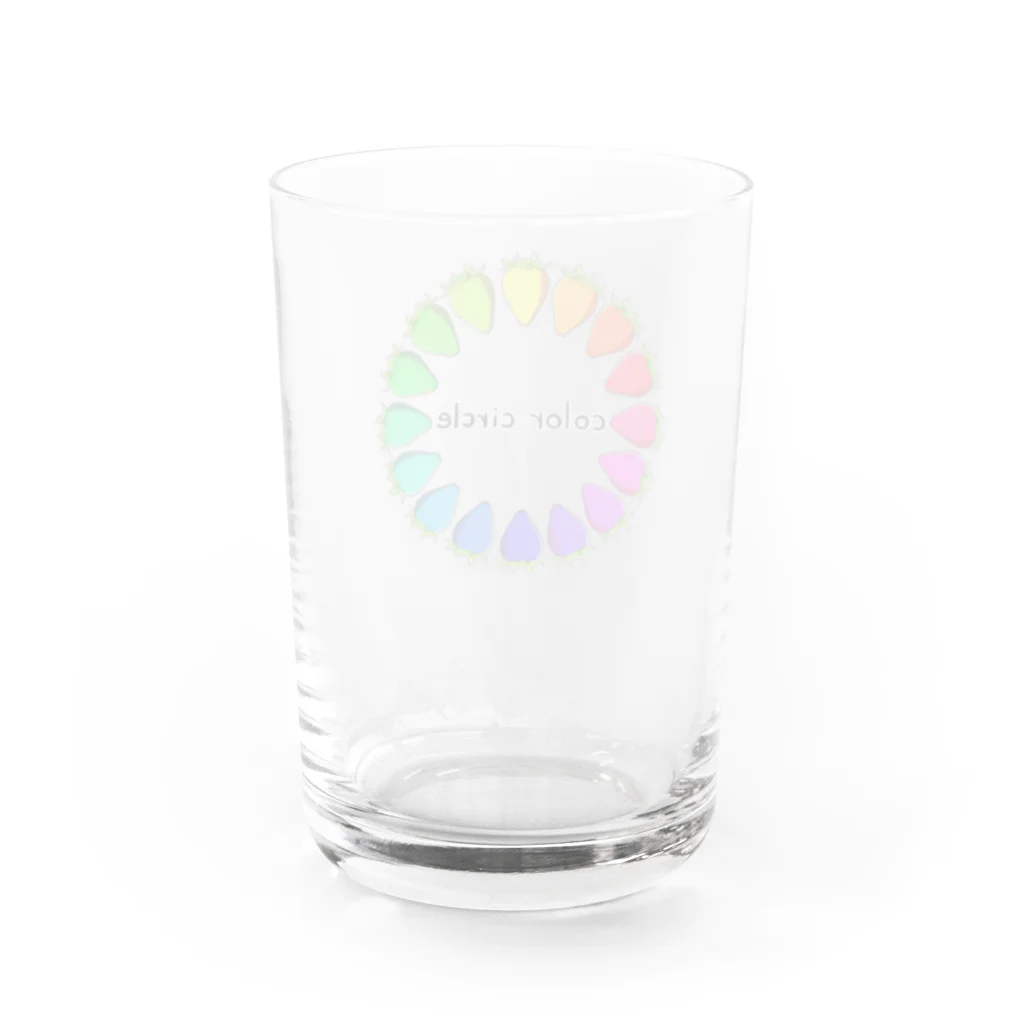 なみわさのアトリエのいちごの色相環 Water Glass :back