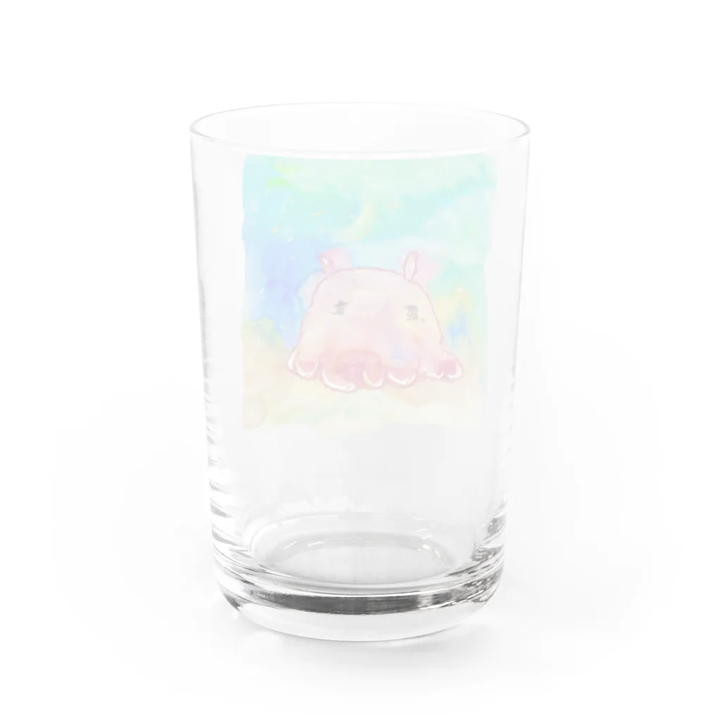 onmycolorの楽描き店のめんだぁこさん Water Glass :back