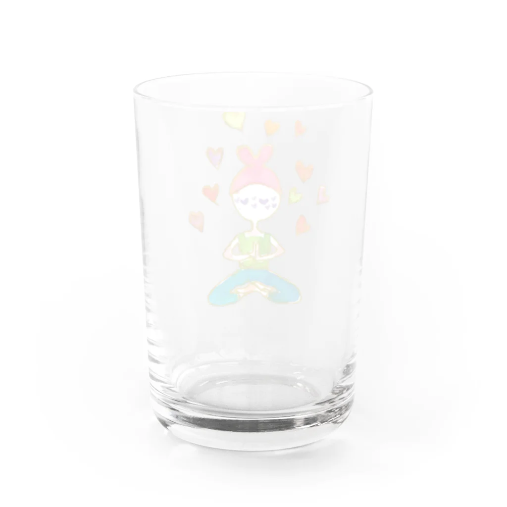 onmycolorの楽描き店のそばかすこちゃん with LOVE Water Glass :back