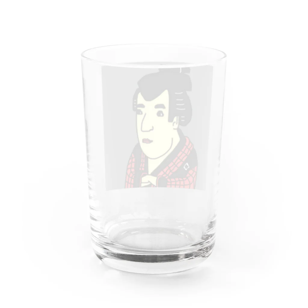 じゃぱにぃずぴぃぽぅの三代目市川八百蔵の田辺文蔵 Water Glass :back