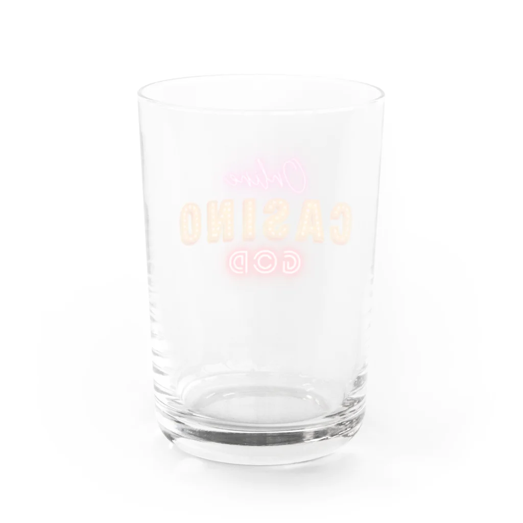 casino_godのCASINO GODオリジナルロゴグッズ Water Glass :back