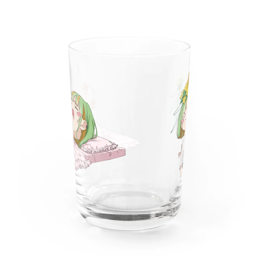 神無月りさ子🎃✨のほめまち、うなされりさ子 Water Glass :back