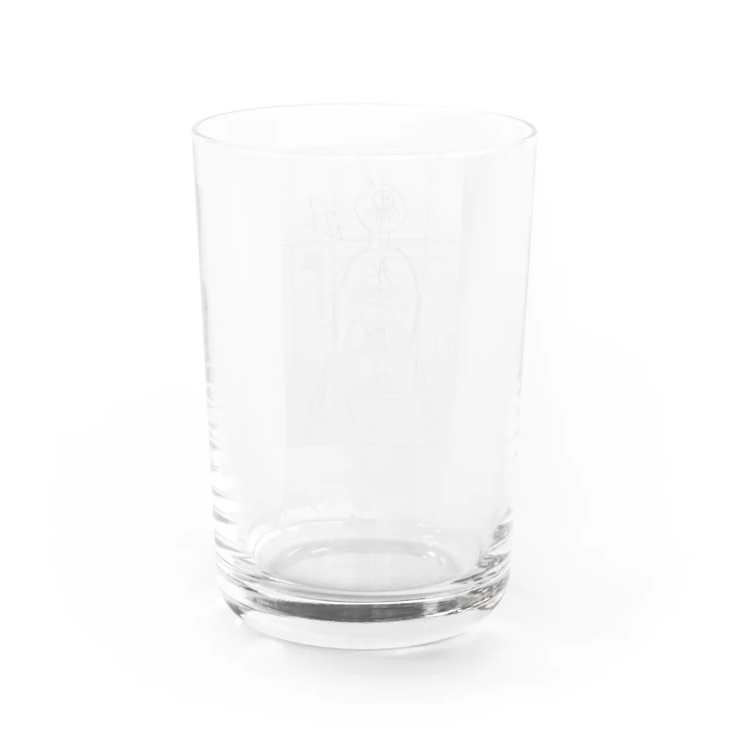 成海ヒトデ(ひぃちゃん)⚡のかき永機 Water Glass :back