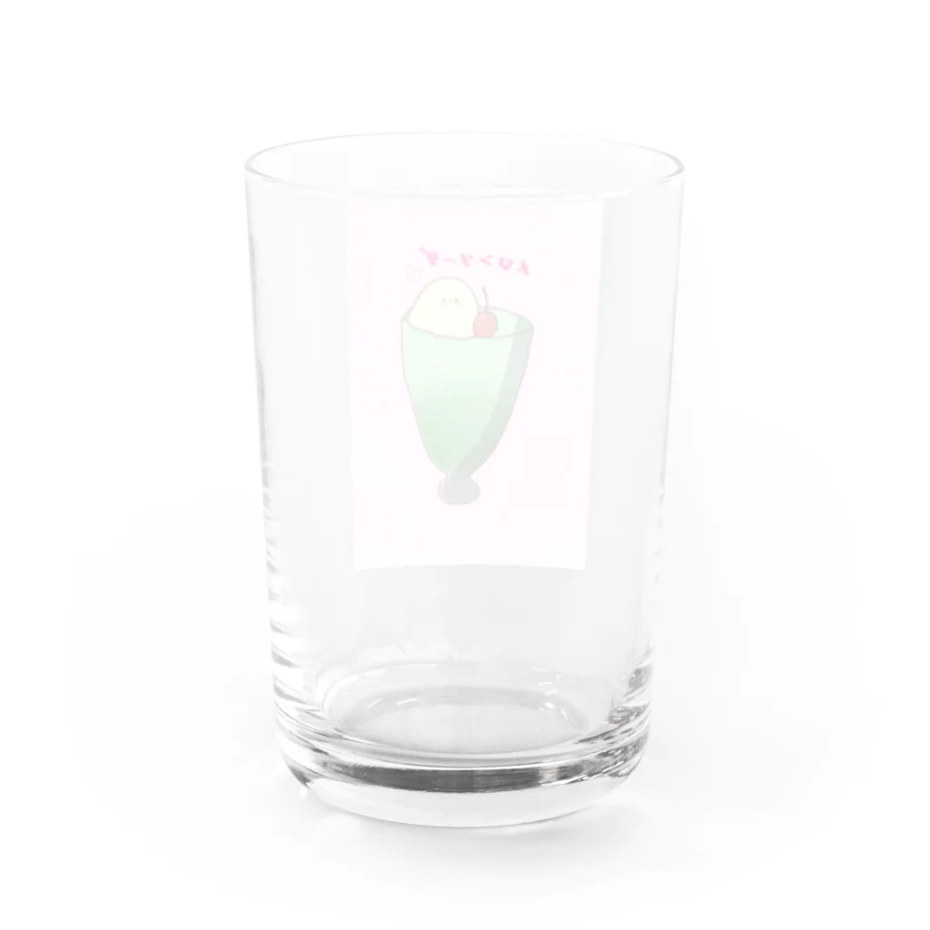 m-ko_chanのm.ko.chanのメロンソーダ Water Glass :back