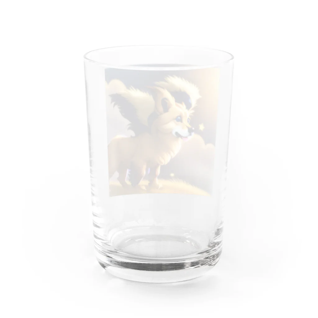 べるべるの星を見てるわんちゃんグッズ Water Glass :back