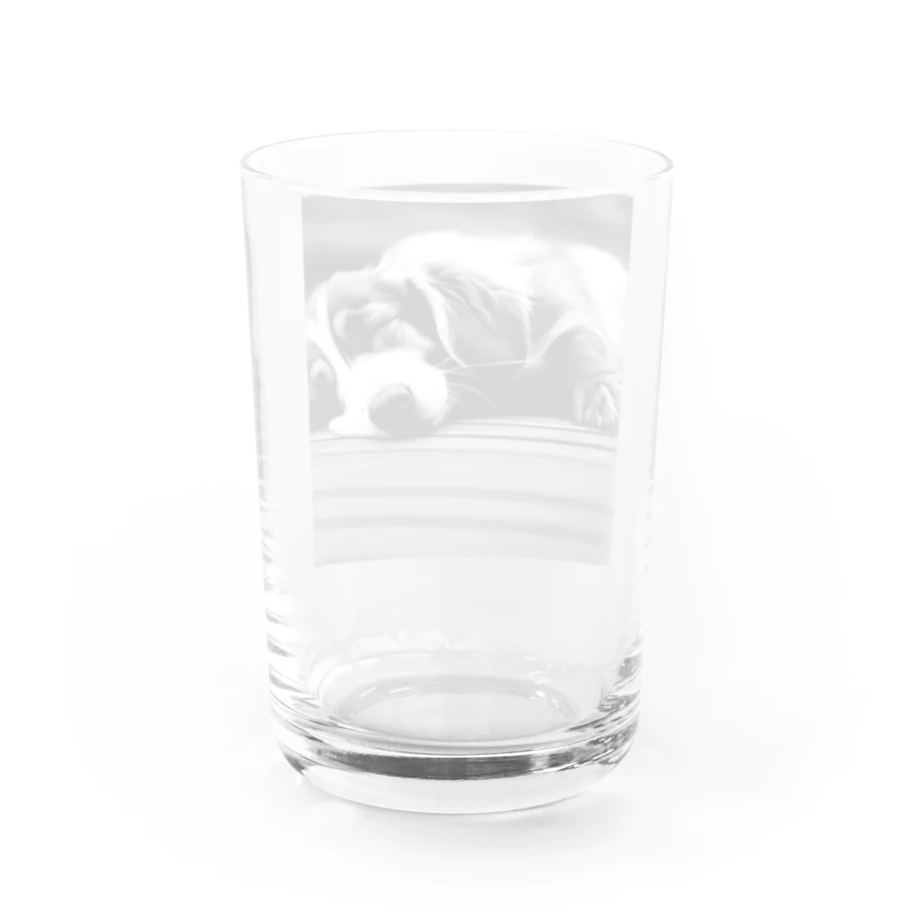 BuzzBuyの癒しのふわふわ昼寝犬コレクション Water Glass :back