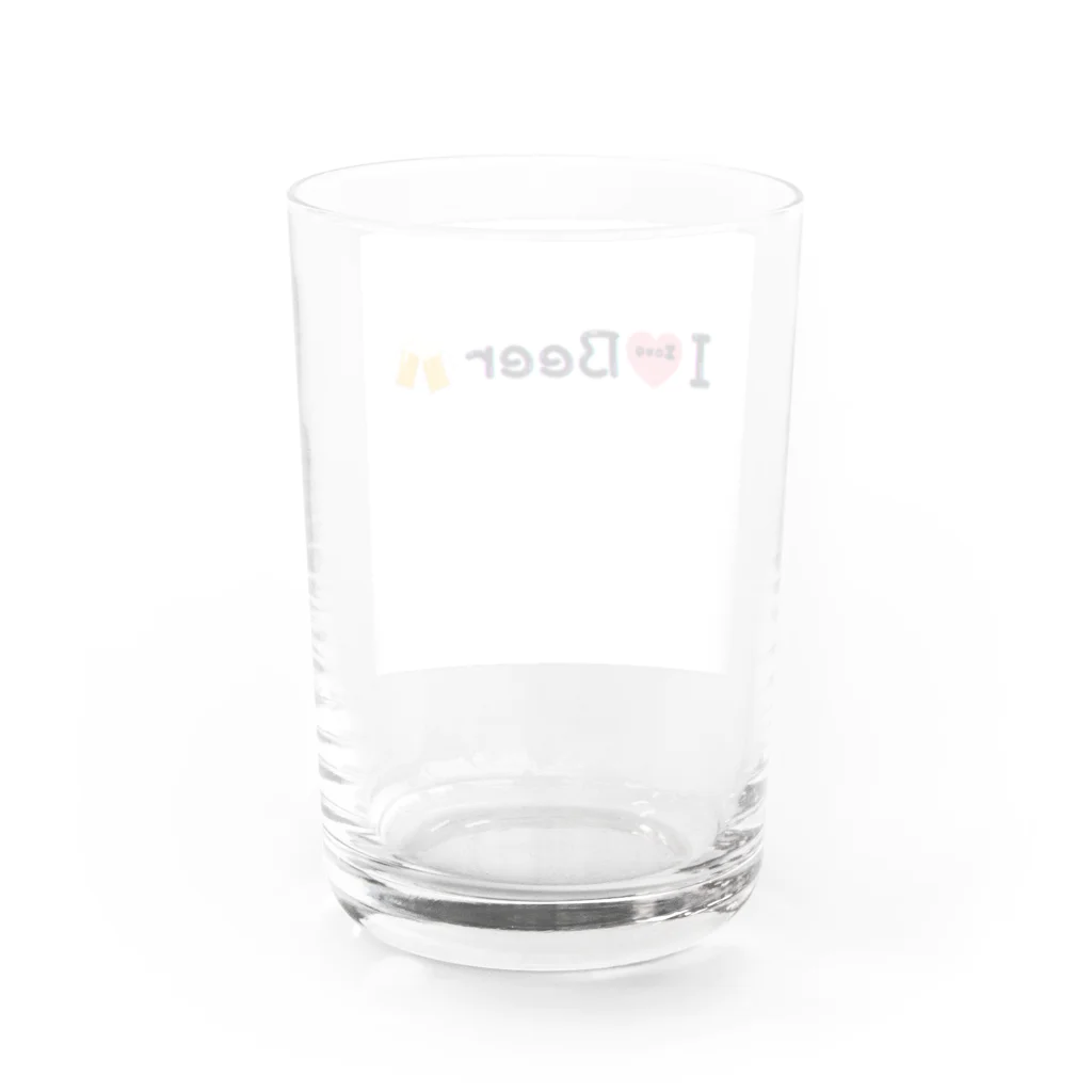 let's enjoyのlet's enjoy 【I Love Beer】 Water Glass :back