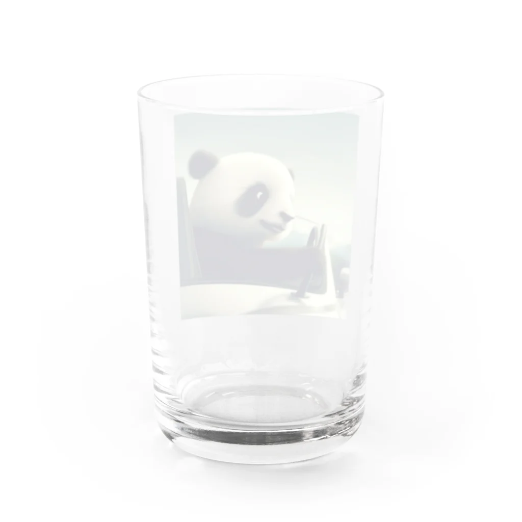 Shiba_IncのPanda driving a car（車を運転するパンダ） Water Glass :back