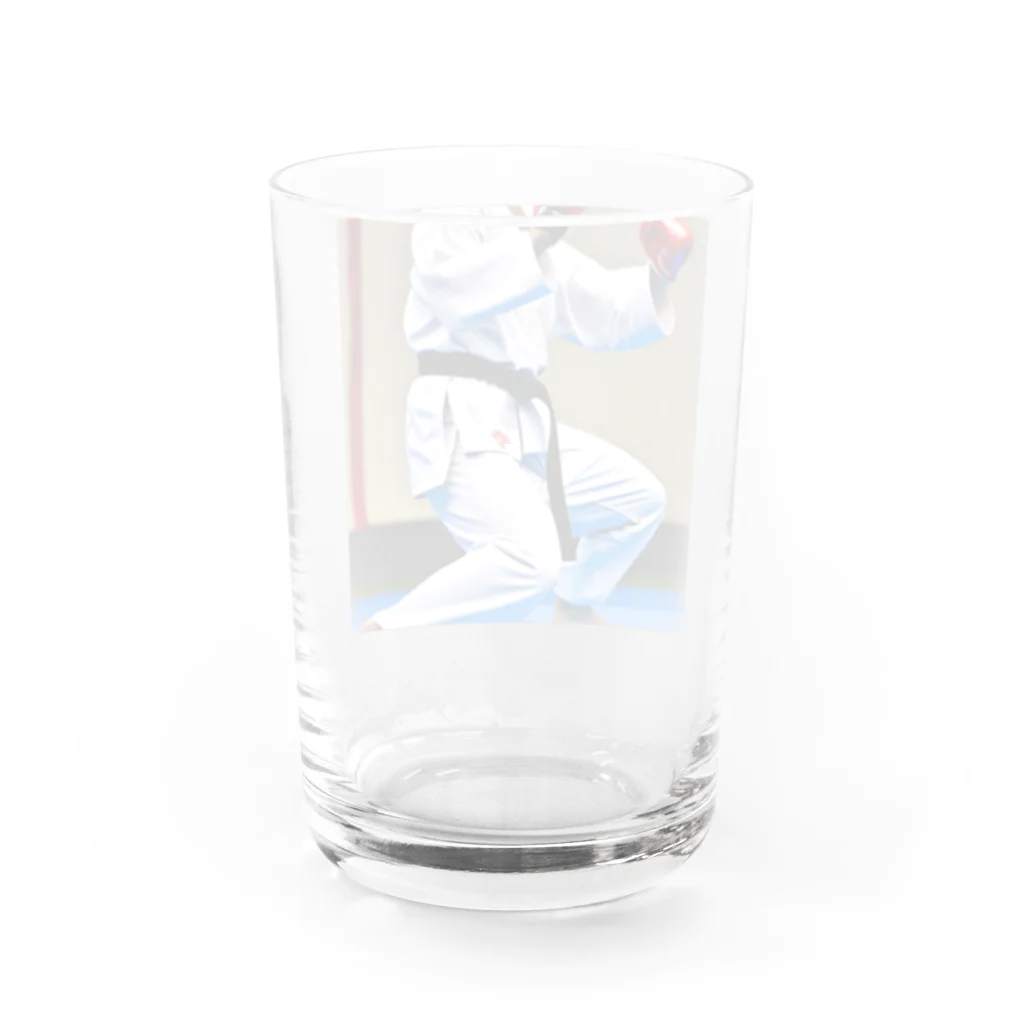 yoshito12345の空手大好きイラストグッズ Water Glass :back