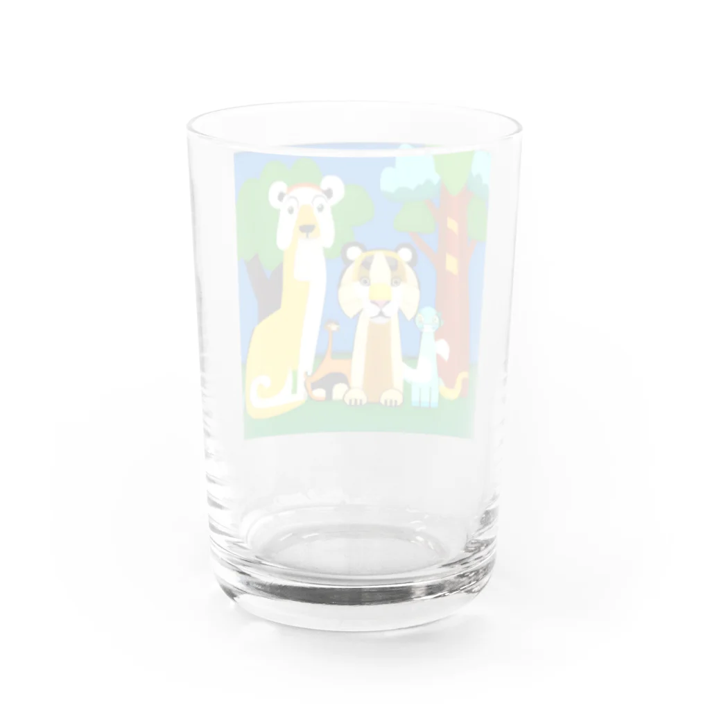 にゃんこショップのレインボーアニマル Water Glass :back