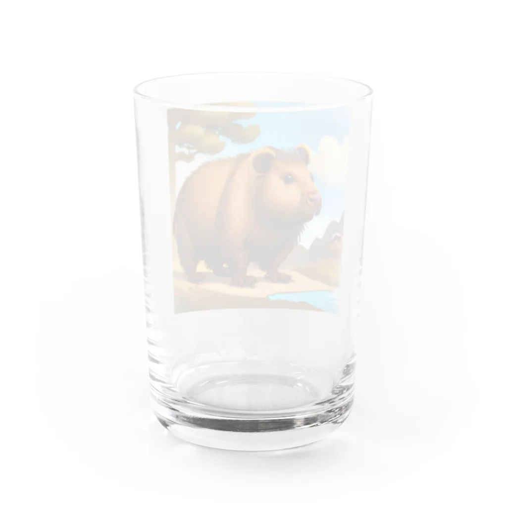 カピバラ大好きのカピバラ大好き Water Glass :back