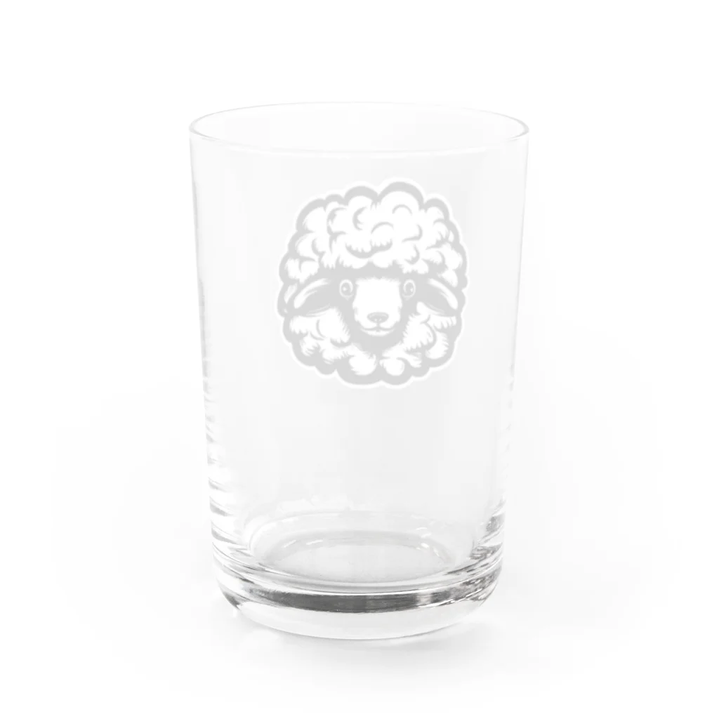 スバルSUZURI店のfluffy sheep 01 Water Glass :back