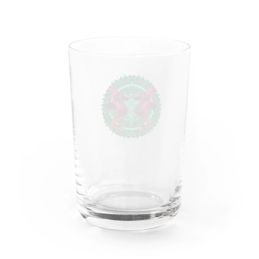 ﾈﾓﾌｨﾗのタツノオトシゴ 曼荼羅 Water Glass :back