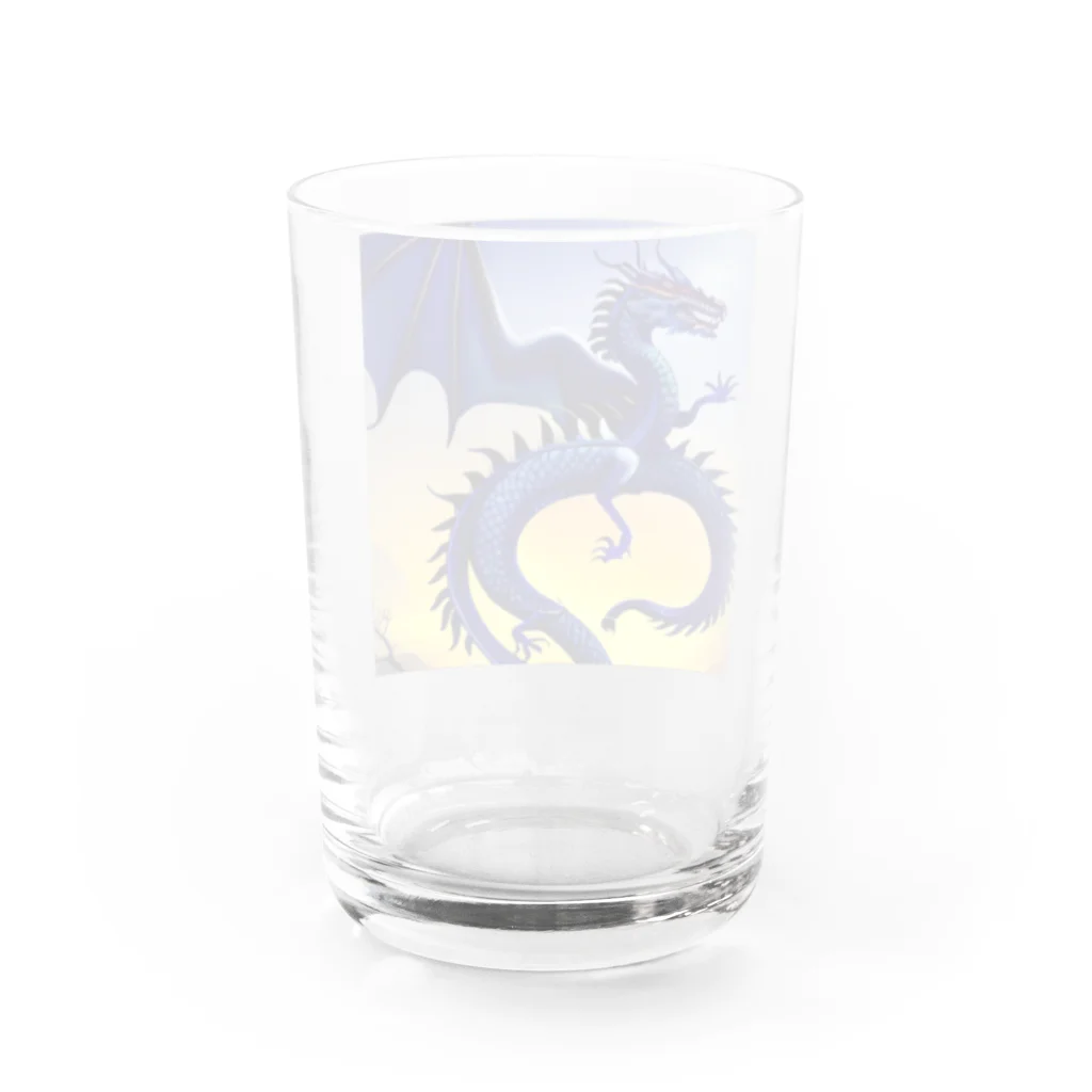 幸せアートワールドのCOOLな龍 Water Glass :back