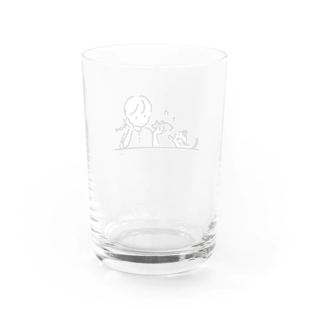 yuriのたい焼きのおもちゃ×猫 Water Glass :back