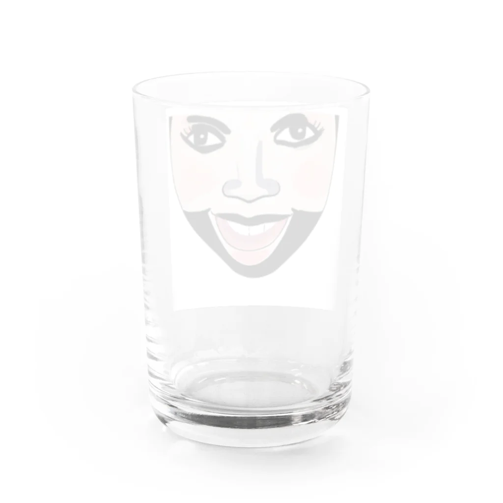 たらたらこっこの美女アート Water Glass :back