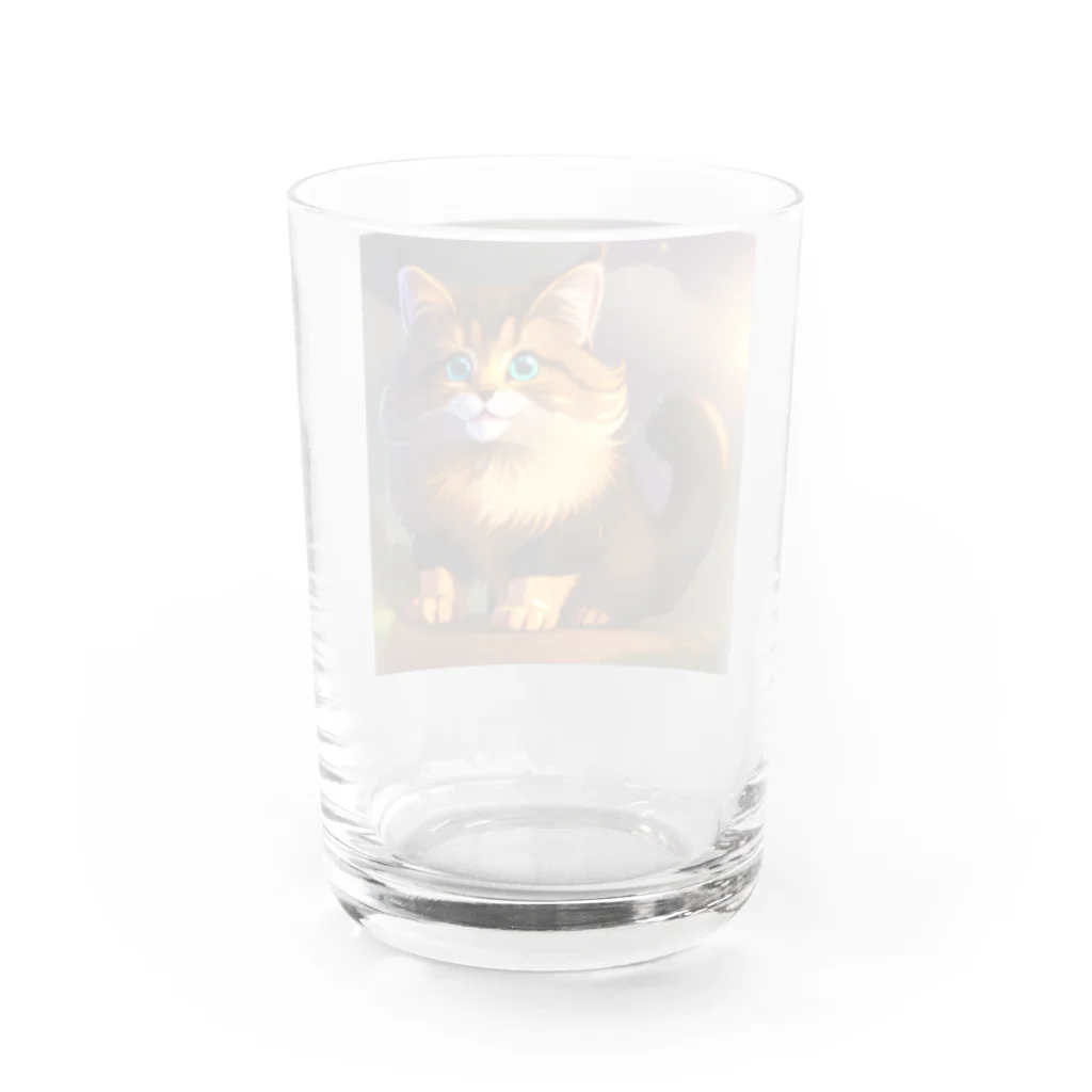 kpop大好き！のかわいい猫のイラストグッズ Water Glass :back