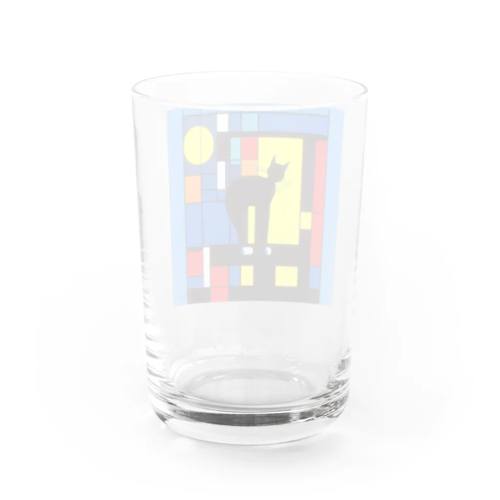 kota.の猫と月 Water Glass :back