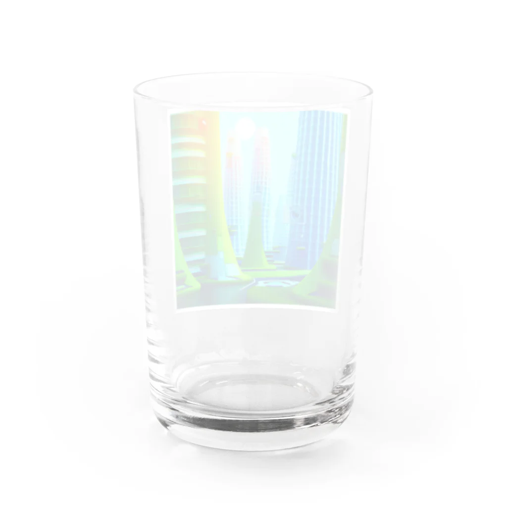やさぐれメタルの未来都市TANTAN Water Glass :back