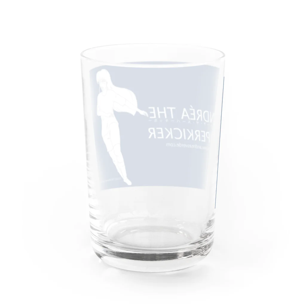 アンドレーア・ザ・スーパーキッカーのアンドレーア（シルエットE） Water Glass :back