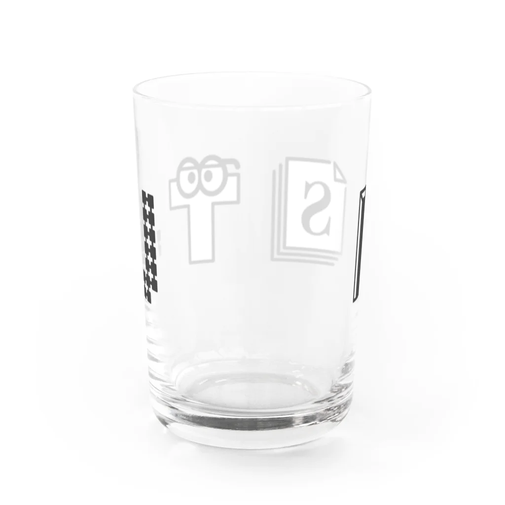 6_8のMBTI　ISTJさん用　グッズ　白 Water Glass :back