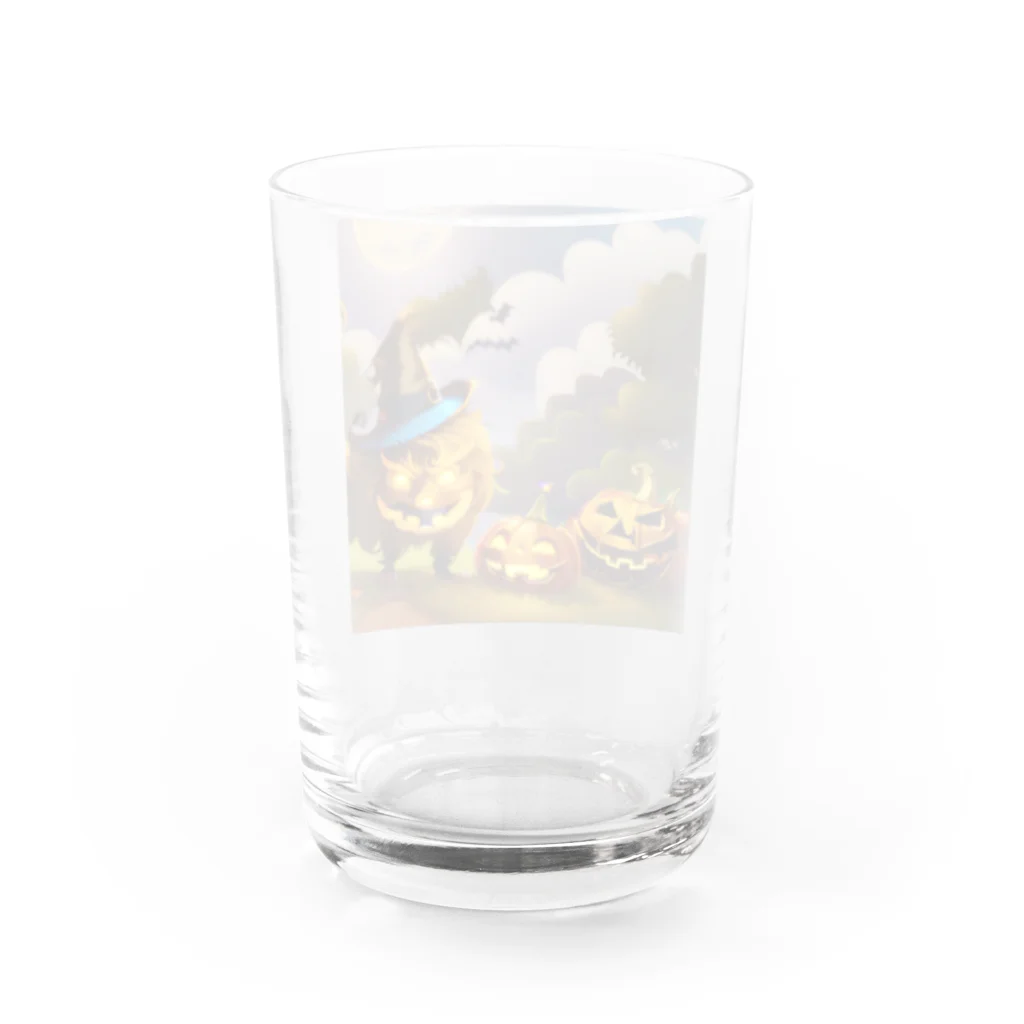 ピーカーブーのハロウィンのモンスターパーティ Water Glass :back