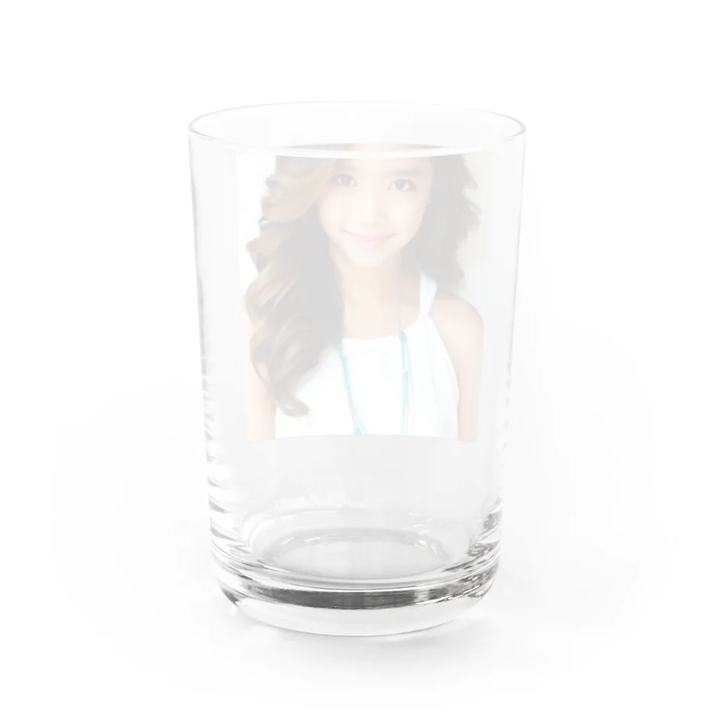 みやこのオリジナルショップの褐色肌のAI美少女のオリジナルグッズ Water Glass :back