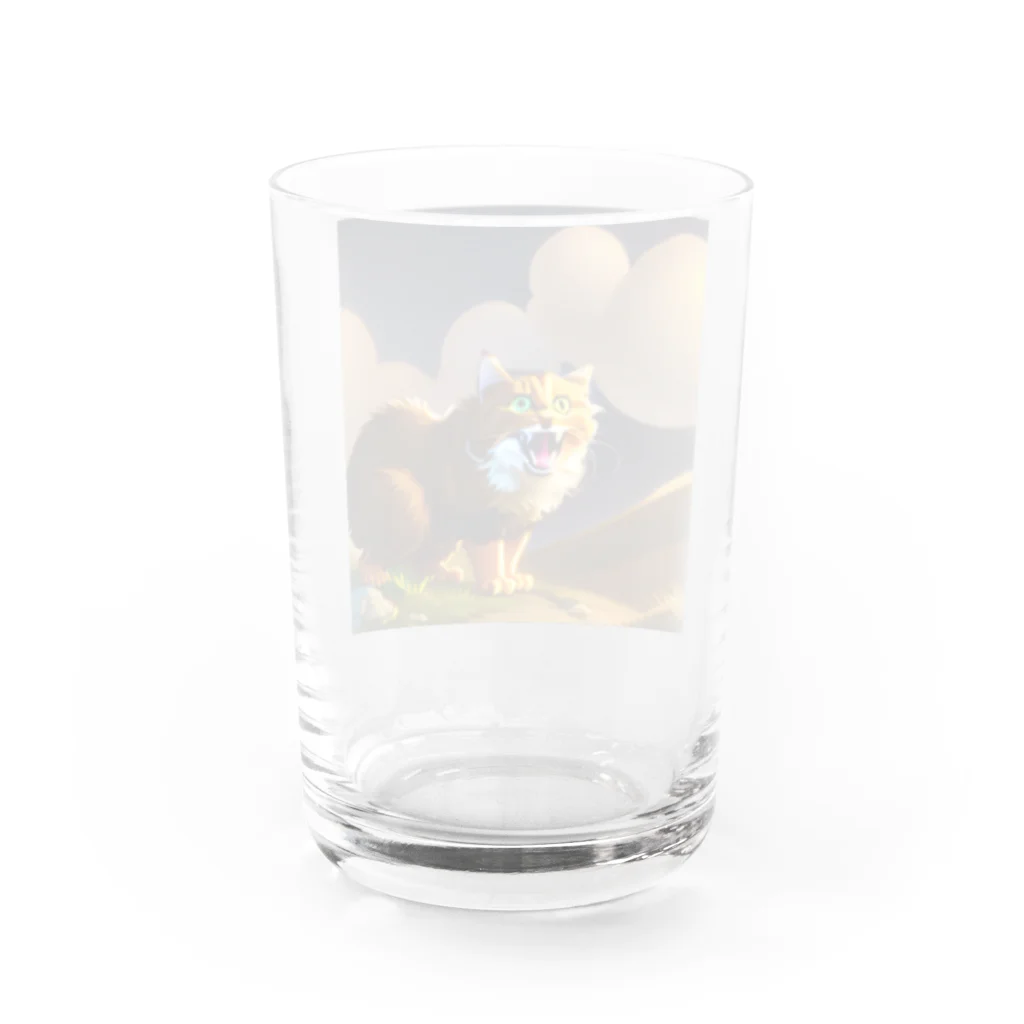 たくちゃんのアトリエのびっくり‼️したニャン Water Glass :back