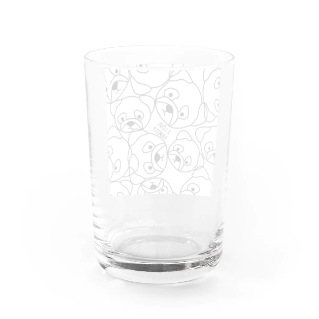 3kids2のDog family Water Glass :back