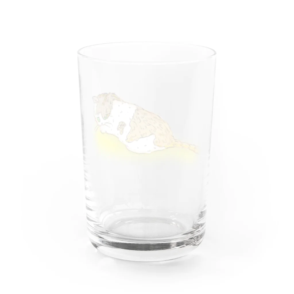 もちけらの長し目ねこちゃん。 Water Glass :back