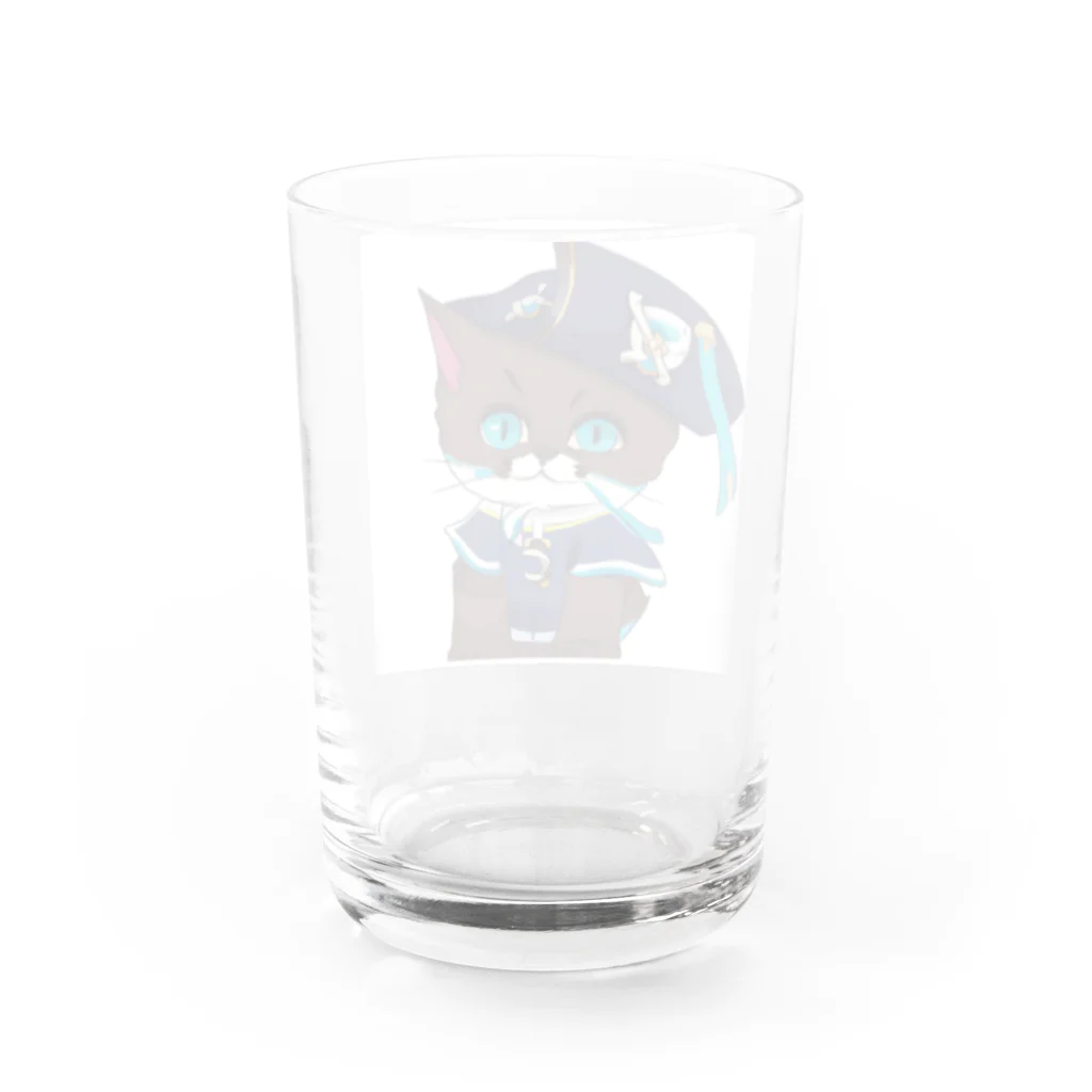 可愛い猫ちゃんの海賊うみ猫ちゃん Water Glass :back