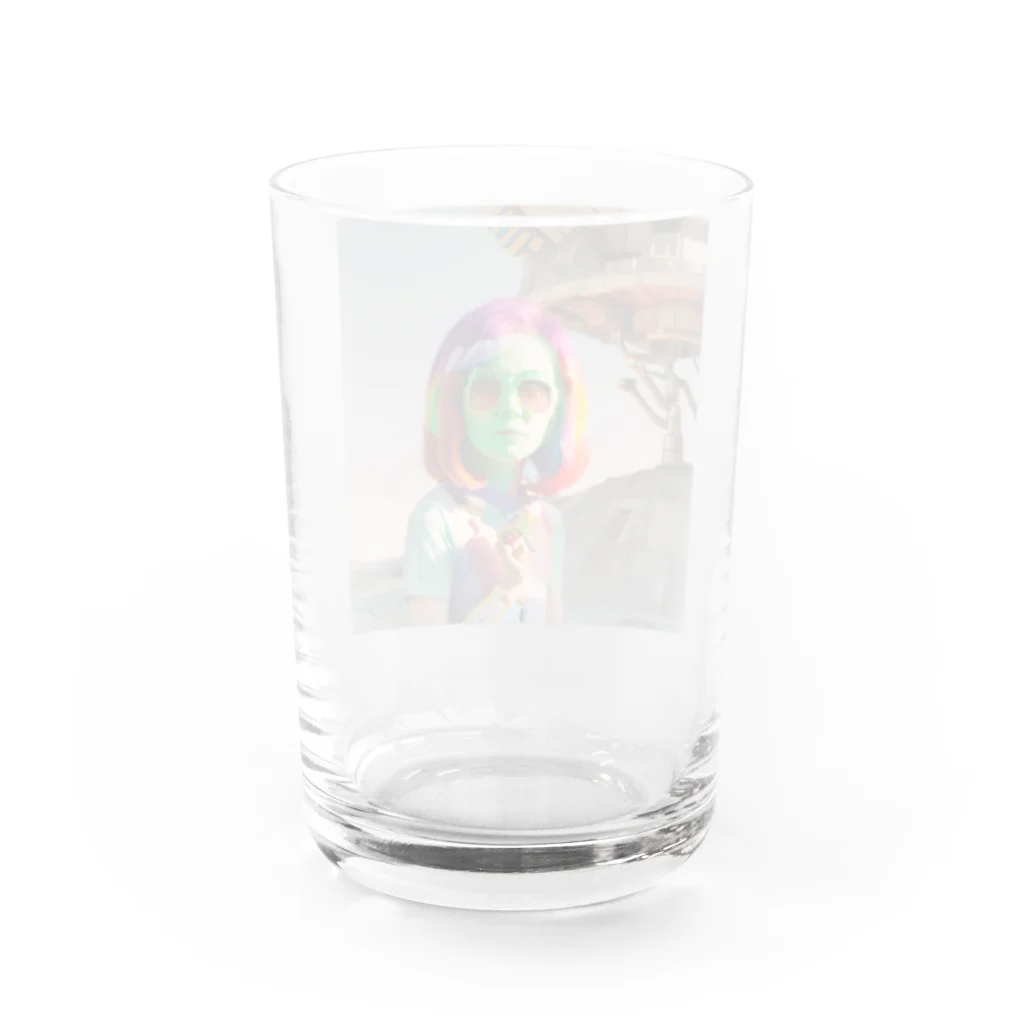 献血するドラキュラの宇宙人シリーズ Water Glass :back