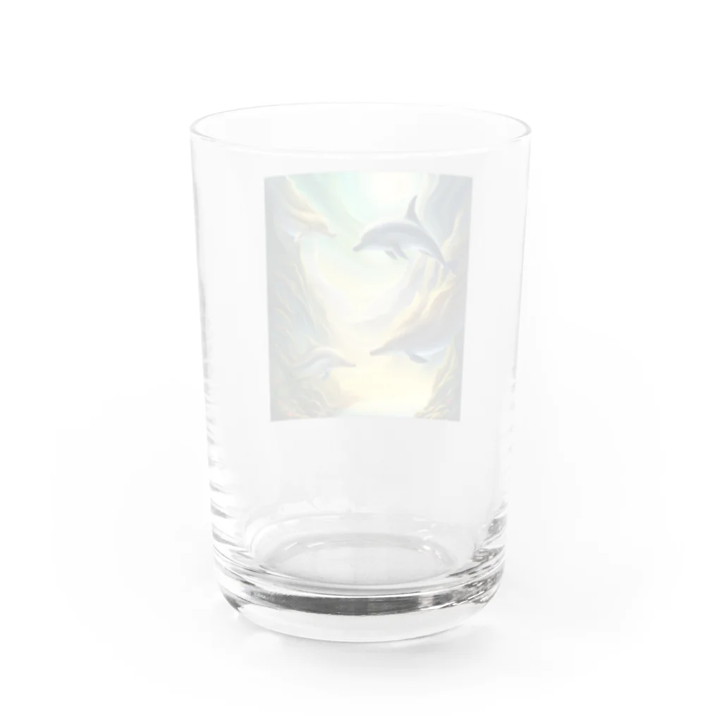 ohba1223のイルカ　ファンタジー Water Glass :back