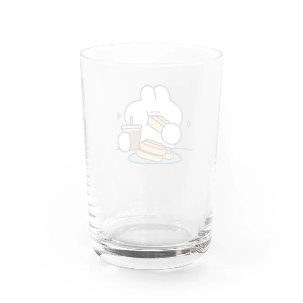 ナポリのSUZURIのホットドックとうさちゃん Water Glass :back